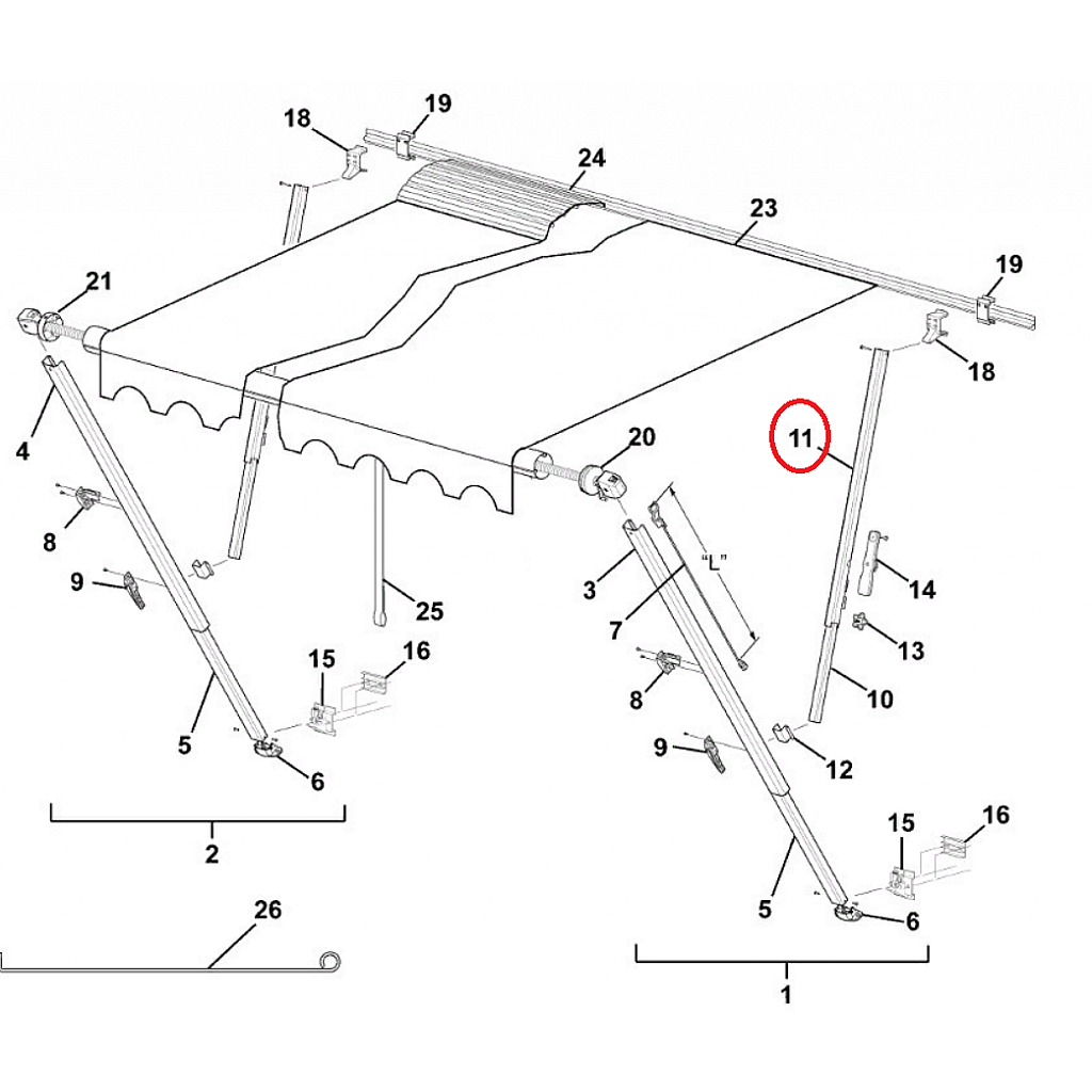This says curved arm but it looks straight.   Is it indeed curved ? R00413-201-55